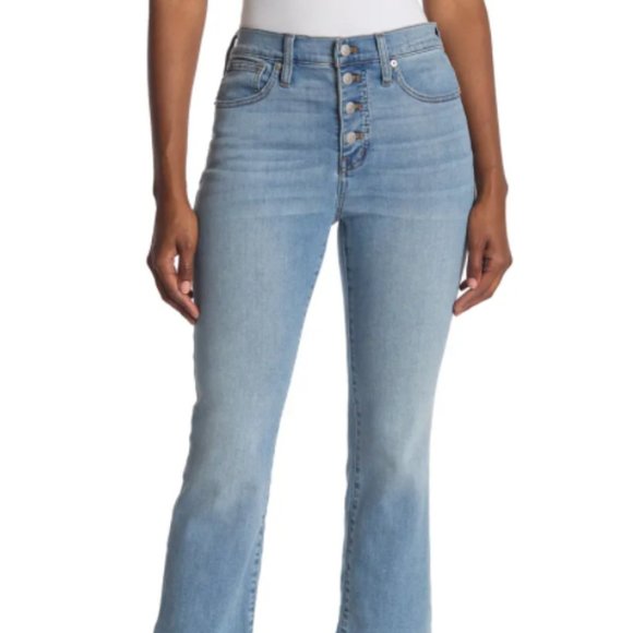 Madewell Cali Denim Button Fly High-rise Jeans - Picture 1 of 5